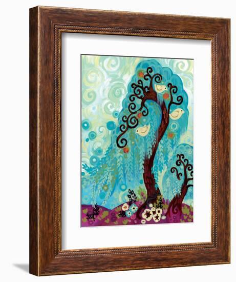 Spritely Blue Willow-Natasha Wescoat-Framed Giclee Print