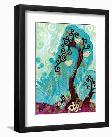 Spritely Blue Willow-Natasha Wescoat-Framed Giclee Print