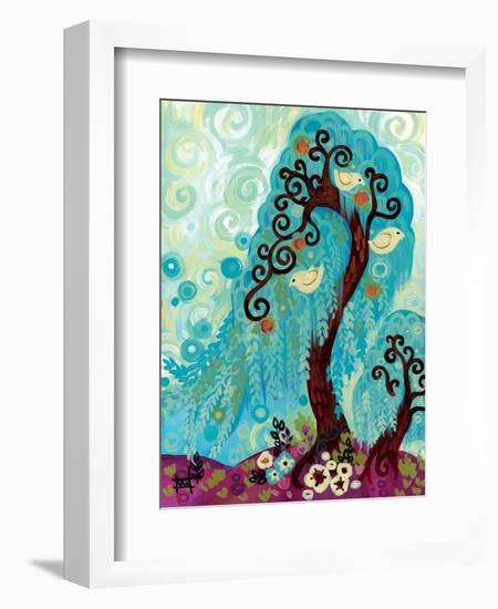 Spritely Blue Willow-Natasha Wescoat-Framed Giclee Print