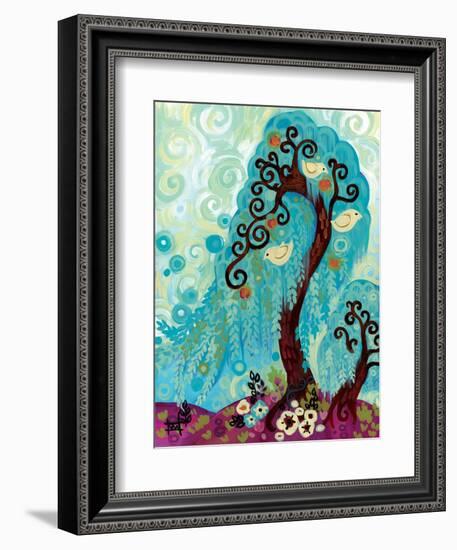 Spritely Blue Willow-Natasha Wescoat-Framed Giclee Print