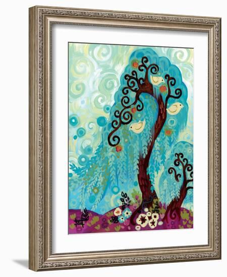 Spritely Blue Willow-Natasha Wescoat-Framed Giclee Print