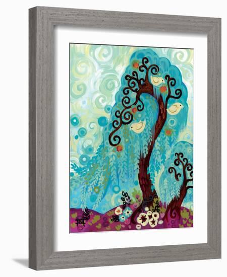 Spritely Blue Willow-Natasha Wescoat-Framed Giclee Print