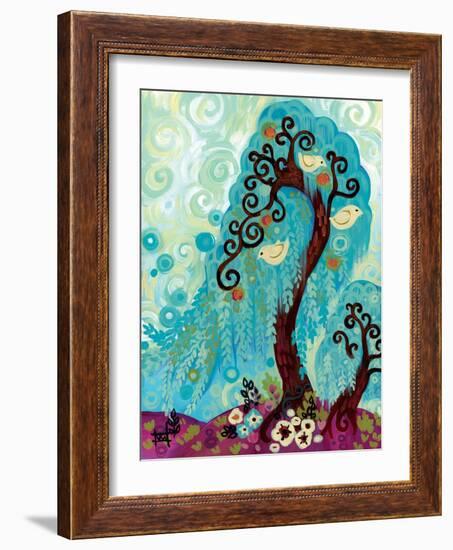 Spritely Blue Willow-Natasha Wescoat-Framed Giclee Print