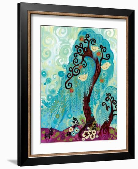 Spritely Blue Willow-Natasha Wescoat-Framed Giclee Print