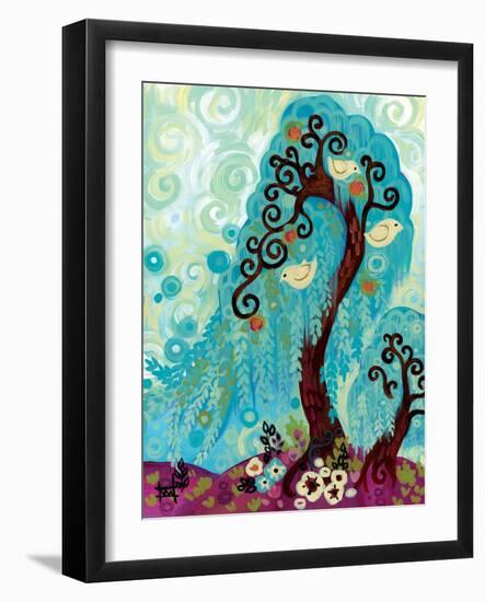 Spritely Blue Willow-Natasha Wescoat-Framed Giclee Print