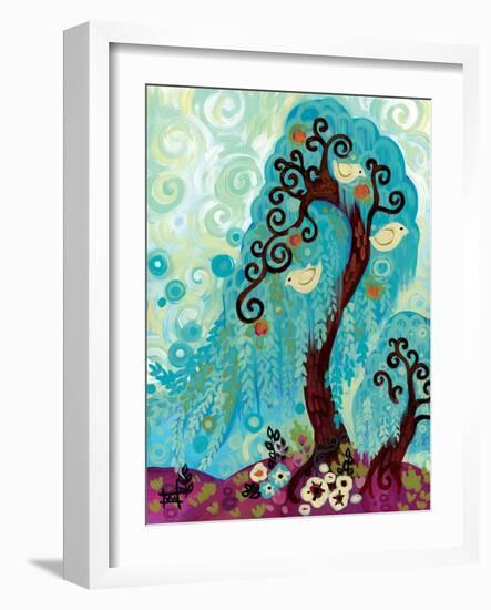 Spritely Blue Willow-Natasha Wescoat-Framed Giclee Print