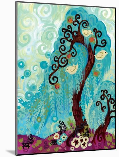 Spritely Blue Willow-Natasha Wescoat-Mounted Giclee Print