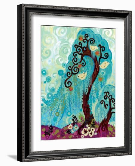 Spritely Blue Willow-Natasha Wescoat-Framed Giclee Print