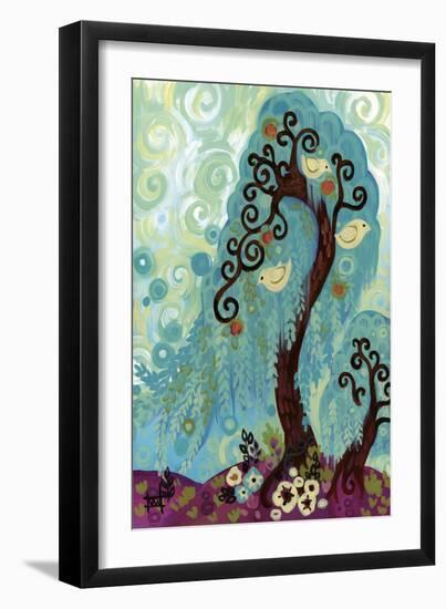 Spritely Blue Willows-Natasha Wescoat-Framed Giclee Print