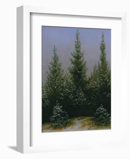 Spruce Forest in Snow (Dresdner Heide I.), ca. 1828-Caspar David Friedrich-Framed Giclee Print