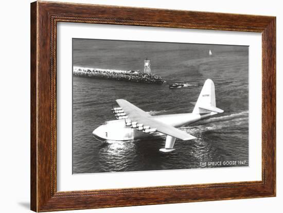 Spruce Goose Landing on the Water-null-Framed Art Print