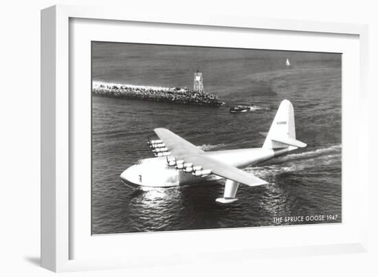 Spruce Goose Landing on the Water-null-Framed Art Print