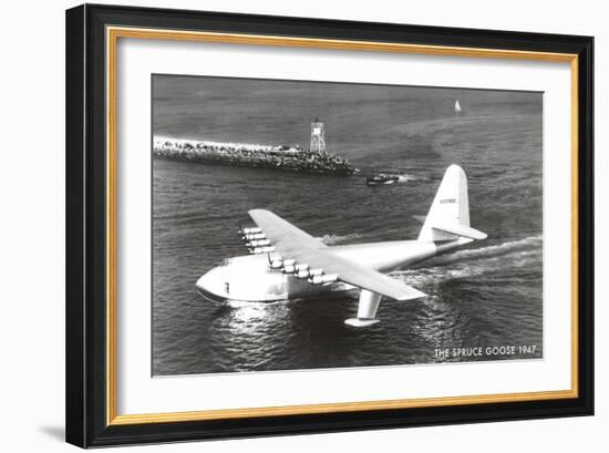 Spruce Goose Landing on the Water-null-Framed Art Print