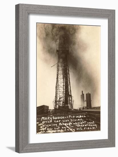 Spurting Oil Well, Oklahoma-null-Framed Art Print