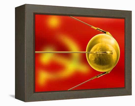 Sputnik 1, Artwork-Detlev Van Ravenswaay-Framed Premier Image Canvas