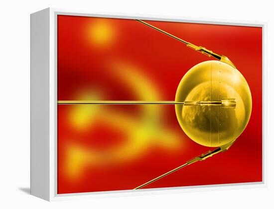 Sputnik 1, Artwork-Detlev Van Ravenswaay-Framed Premier Image Canvas