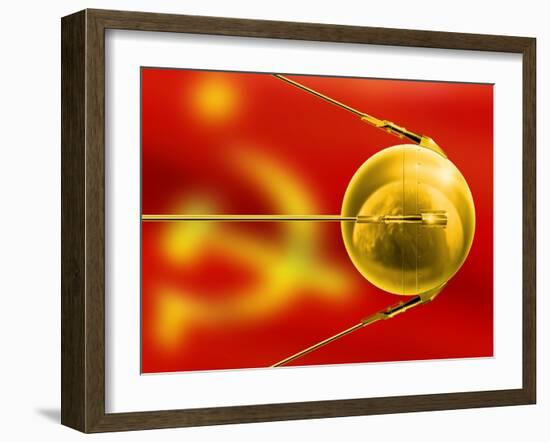 Sputnik 1, Artwork-Detlev Van Ravenswaay-Framed Photographic Print