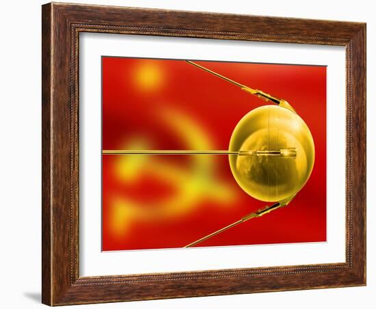 Sputnik 1, Artwork-Detlev Van Ravenswaay-Framed Photographic Print