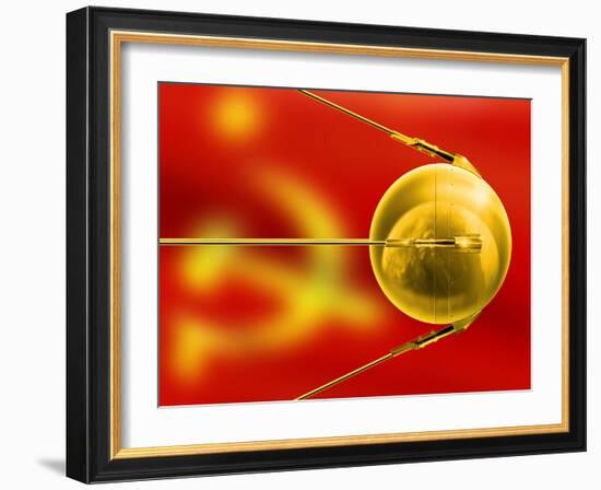 Sputnik 1, Artwork-Detlev Van Ravenswaay-Framed Photographic Print