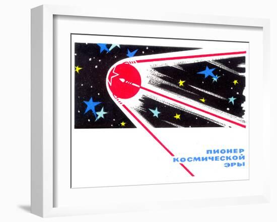 Sputnik 1 Postcard-Detlev Van Ravenswaay-Framed Photographic Print