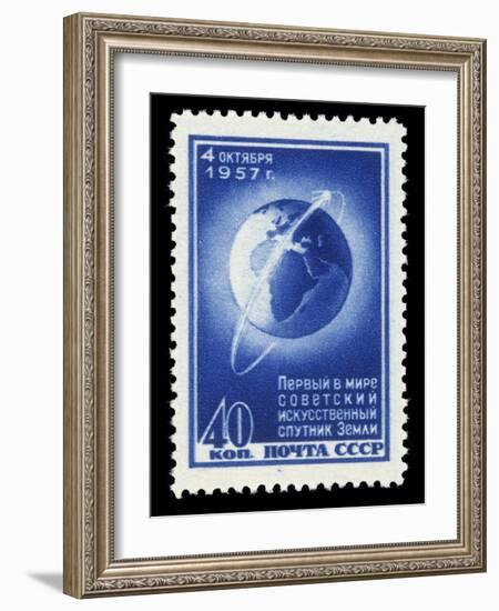 Sputnik 1 Stamp-Detlev Van Ravenswaay-Framed Photographic Print