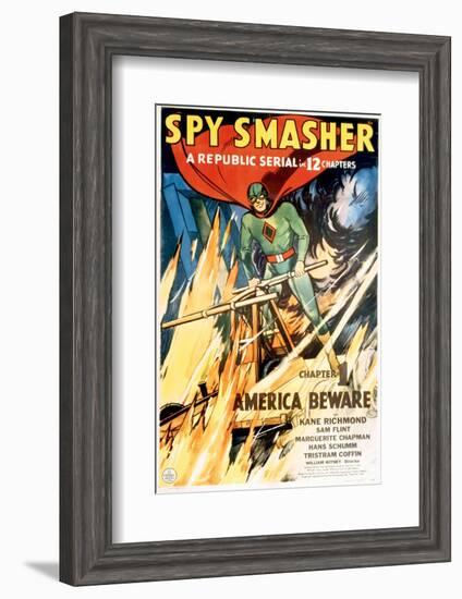 Spy Smasher, Kane Richmond in 'Chapter 1: America Beware', 1942-null-Framed Photo