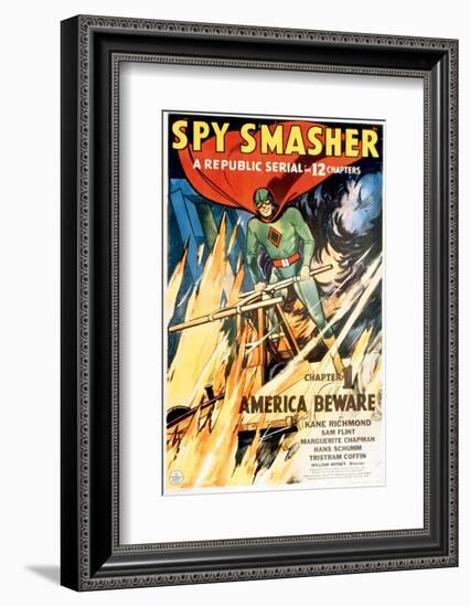 Spy Smasher, Kane Richmond in 'Chapter 1: America Beware', 1942-null-Framed Photo