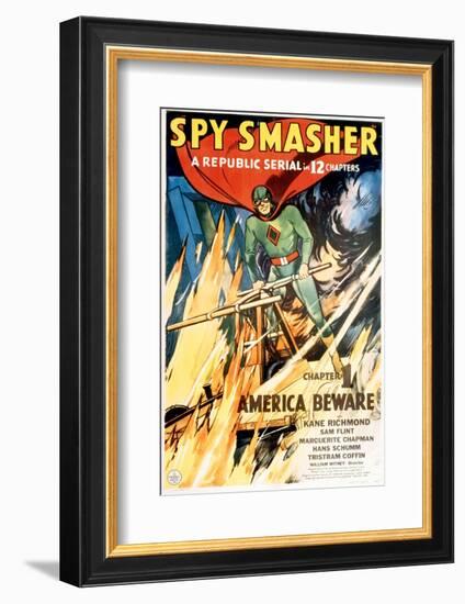 Spy Smasher, Kane Richmond in 'Chapter 1: America Beware', 1942-null-Framed Photo