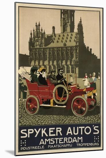 Spyker Auto Dutch 1910-null-Mounted Giclee Print