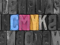 CMYK Made from Old Letterpress Blocks-sqback-Framed Photographic Print