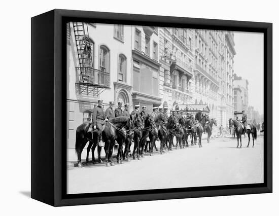 Squad of Mounted Police, New York-null-Framed Stretched Canvas