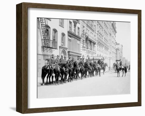 Squad of Mounted Police, New York-null-Framed Photo