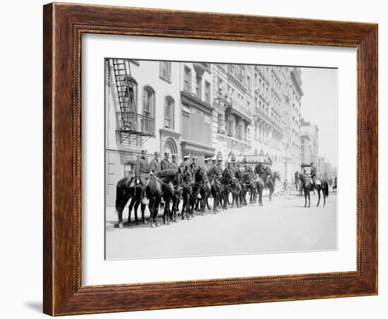 Squad of Mounted Police, New York-null-Framed Photo