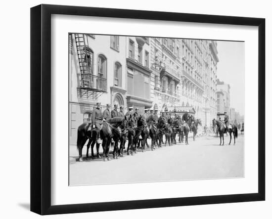 Squad of Mounted Police, New York-null-Framed Photo