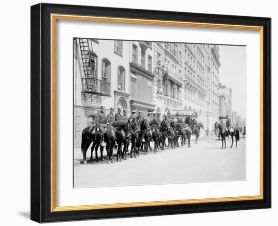 Squad of Mounted Police, New York-null-Framed Photo