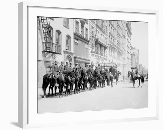 Squad of Mounted Police, New York-null-Framed Photo