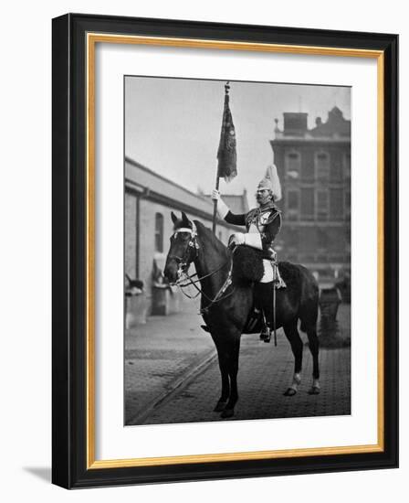 Squadron Corporal Major of the 1st Life Guards with Standard, 1896-Gregory & Co-Framed Giclee Print