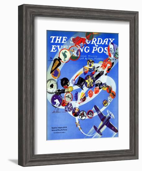 "Squadron Insignia," Saturday Evening Post Cover, August 23, 1941-Ski Weld-Framed Giclee Print