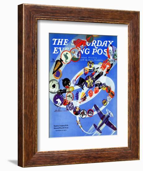 "Squadron Insignia," Saturday Evening Post Cover, August 23, 1941-Ski Weld-Framed Giclee Print