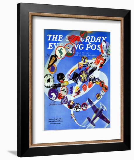 "Squadron Insignia," Saturday Evening Post Cover, August 23, 1941-Ski Weld-Framed Giclee Print