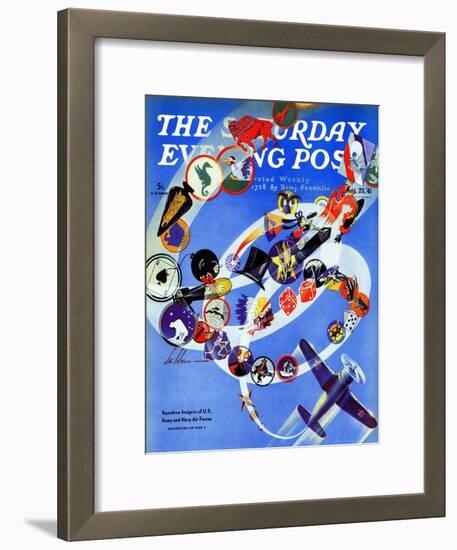 "Squadron Insignia," Saturday Evening Post Cover, August 23, 1941-Ski Weld-Framed Giclee Print