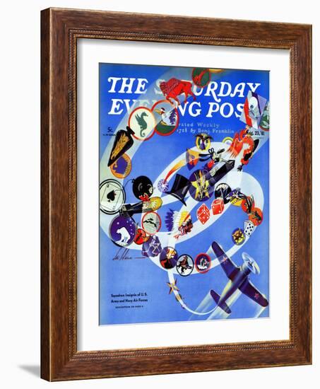 "Squadron Insignia," Saturday Evening Post Cover, August 23, 1941-Ski Weld-Framed Giclee Print