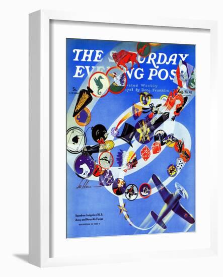 "Squadron Insignia," Saturday Evening Post Cover, August 23, 1941-Ski Weld-Framed Giclee Print