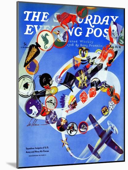 "Squadron Insignia," Saturday Evening Post Cover, August 23, 1941-Ski Weld-Mounted Giclee Print