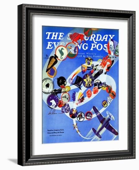 "Squadron Insignia," Saturday Evening Post Cover, August 23, 1941-Ski Weld-Framed Giclee Print