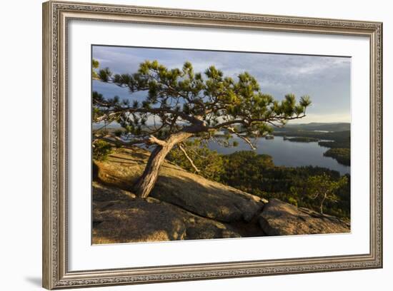 Squam Lake from West Rattlesnake Mountain, Holderness, New Hampshire-Jerry & Marcy Monkman-Framed Photographic Print