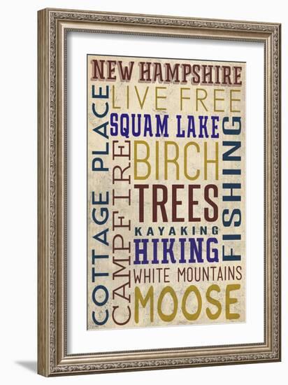 Squam Lake, New Hampshire-Lantern Press-Framed Art Print
