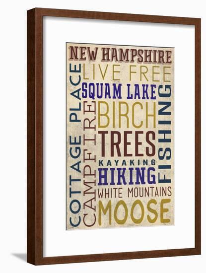 Squam Lake, New Hampshire-Lantern Press-Framed Art Print