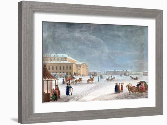 Square and the Grand Theatre at St Petersburg, 1817-John Clark-Framed Giclee Print