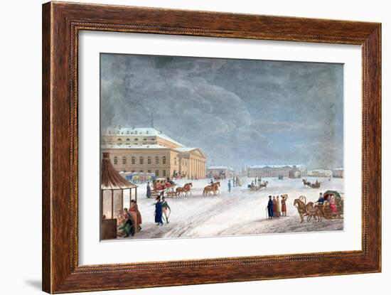 Square and the Grand Theatre at St Petersburg, 1817-John Clark-Framed Giclee Print